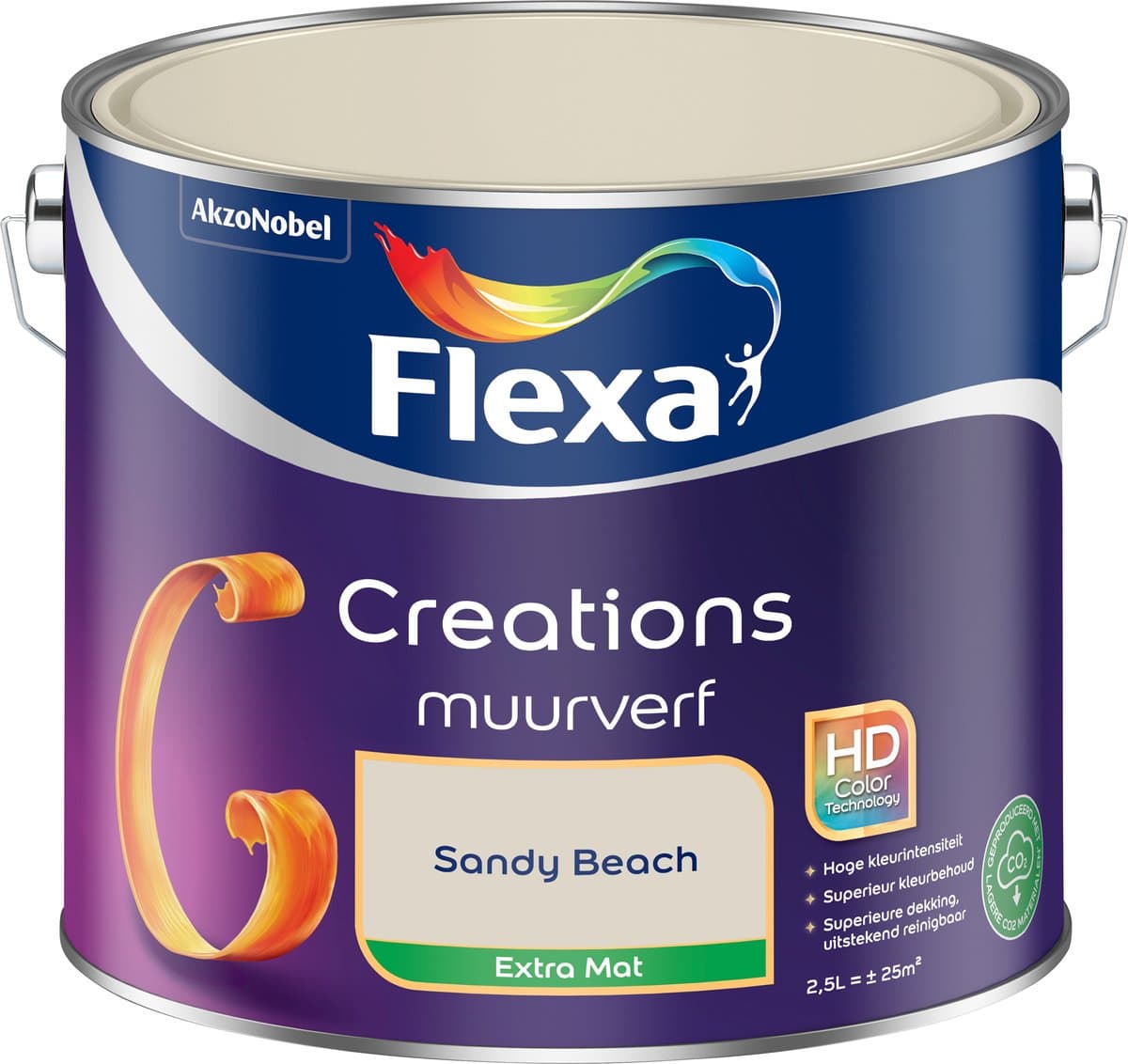 Flexa - Creations Muurverf Extra Mat - Sandy Beach - 2,5 L