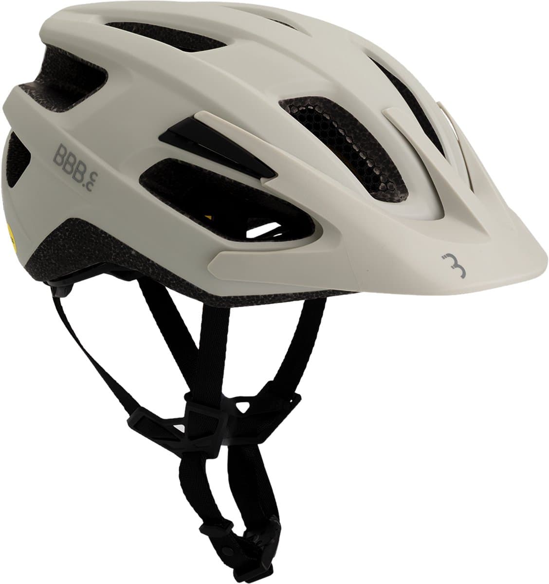 BBB Cycling Dune MIPS 3.0 Fidlock Fietshelm Volwassenen - MTB Helm & Racefiets Helm - Wielrenhelm - Fietshelm Dames - Fietshelm Heren - Mat Grijs Wit Maat M (55-58cm) - BHE-23