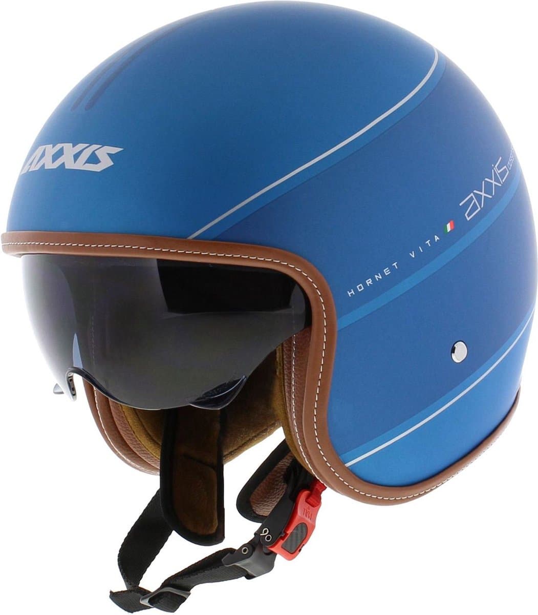 Axxis Hornet SV jet helm Vita mat blauw S - Motor / Brommer / Scooter / Vespa