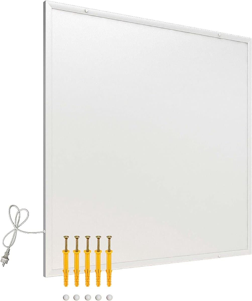 White-Label® Infrarood Paneel Verplaatsbaar - Infrarood Verwarming - Digitale Heater - Infraroodtherapie - Infraroodkachel Vrijstaand - Wit