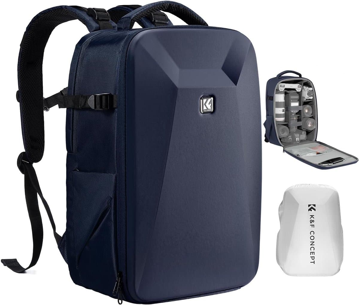 Ruime en Waterdichte Camera Rugzak voor DSLR en Laptop tot 15,6 Inch, Geschikt voor Canon, Nikon, Sony en DJI Mavic Drone, Ideaal voor Fotografie en Reizen
