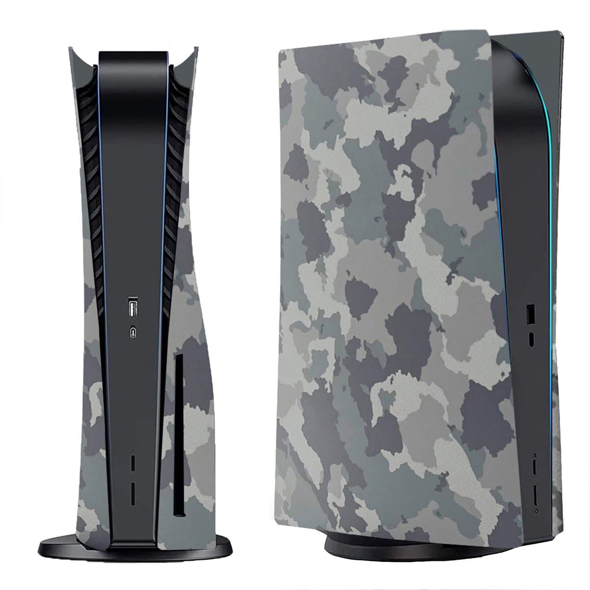 NAXSIR PS5 Behuizing - Beschermhoes voor PS5 Console (CD-ROM Versie) - Vervangbare Cover voor PlayStation 5 - Uniek Camouflage Patroon
