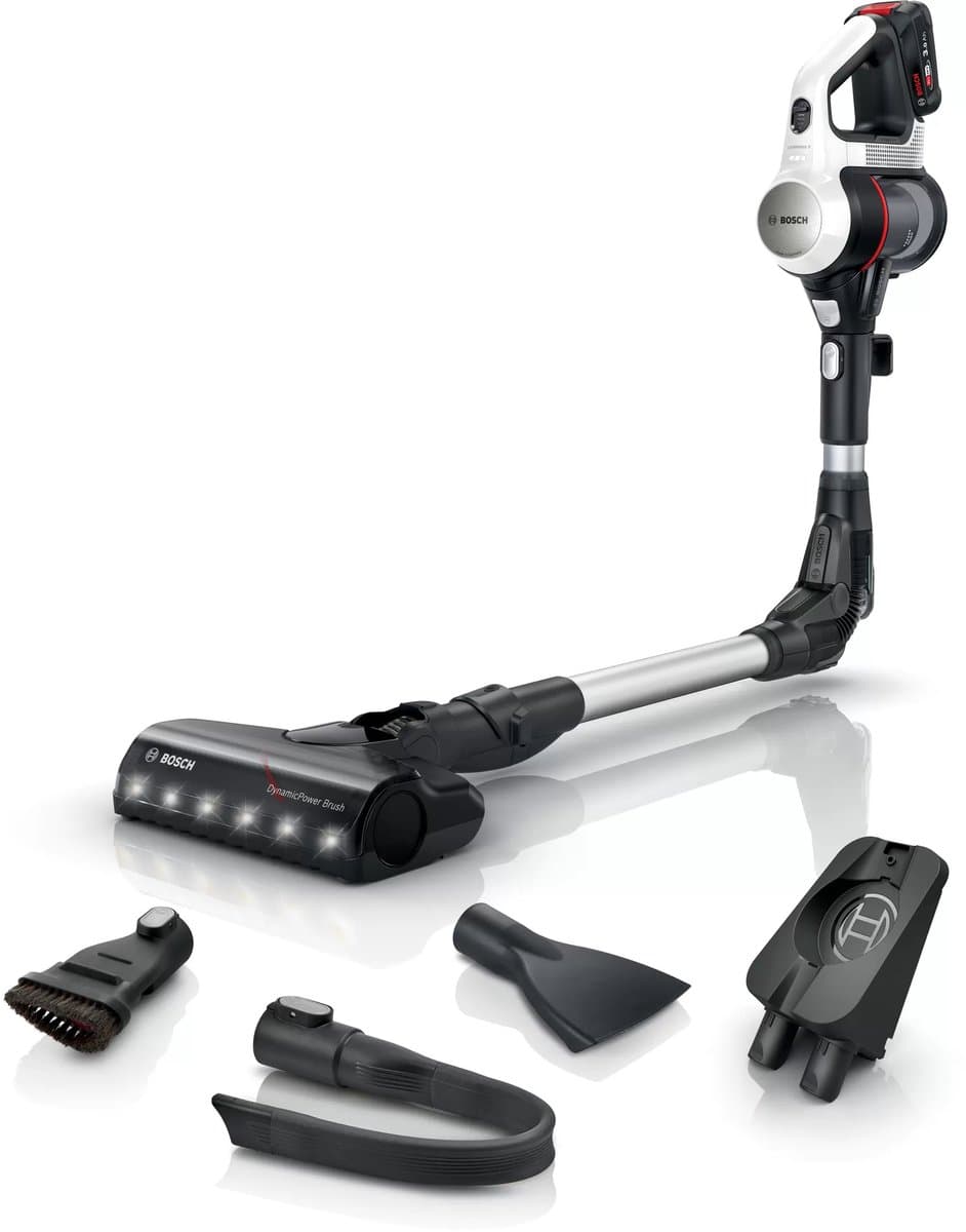 Bosch Unlimited 7 – Steelstofzuiger Draadloos 220W – Draadloze Stofzuiger – Op Accu – Zonder Zak – BBS711W