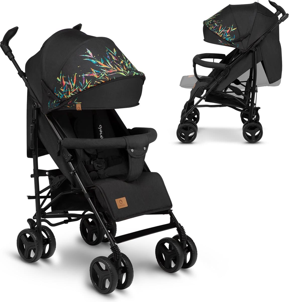 Lionelo Irma Buggy - Wandelwagen - Duurzame en Lichte 7kg Kinderwagen - Geschikt voor Kinderen tot 15 kg - Geveerde wielen - 360° - van 6 maanden tot 5 jaar - Opbergmand - Verstelbare handgreep - Snel inklapsysteem - Compact formaat - Muskietennet