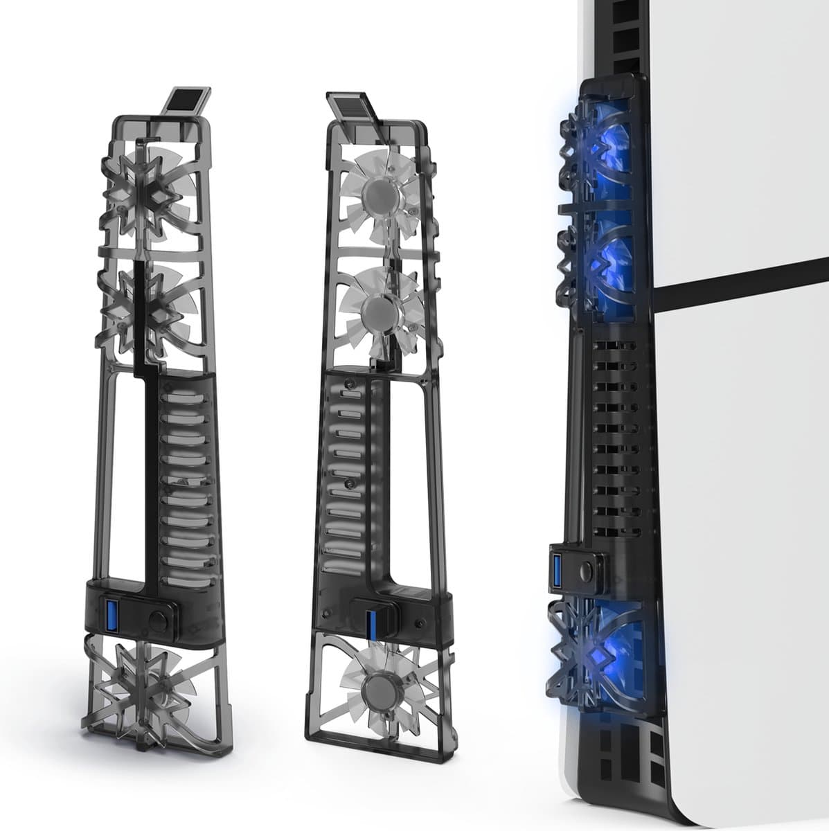 PlayCool PS5 Slim Disc Edition & Digital Edition USB Console Cooling Fan met LED en RGB