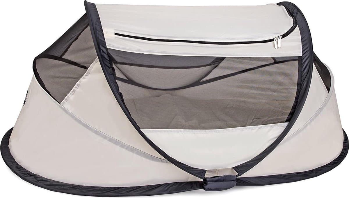 Travel Cot reiswieg BabyBox Pop up Lichtgewicht compact opvouwbaar Uitgevouwen in slechts 2 seconden Met klamboe en draagtas Crème - Co Sleeper
