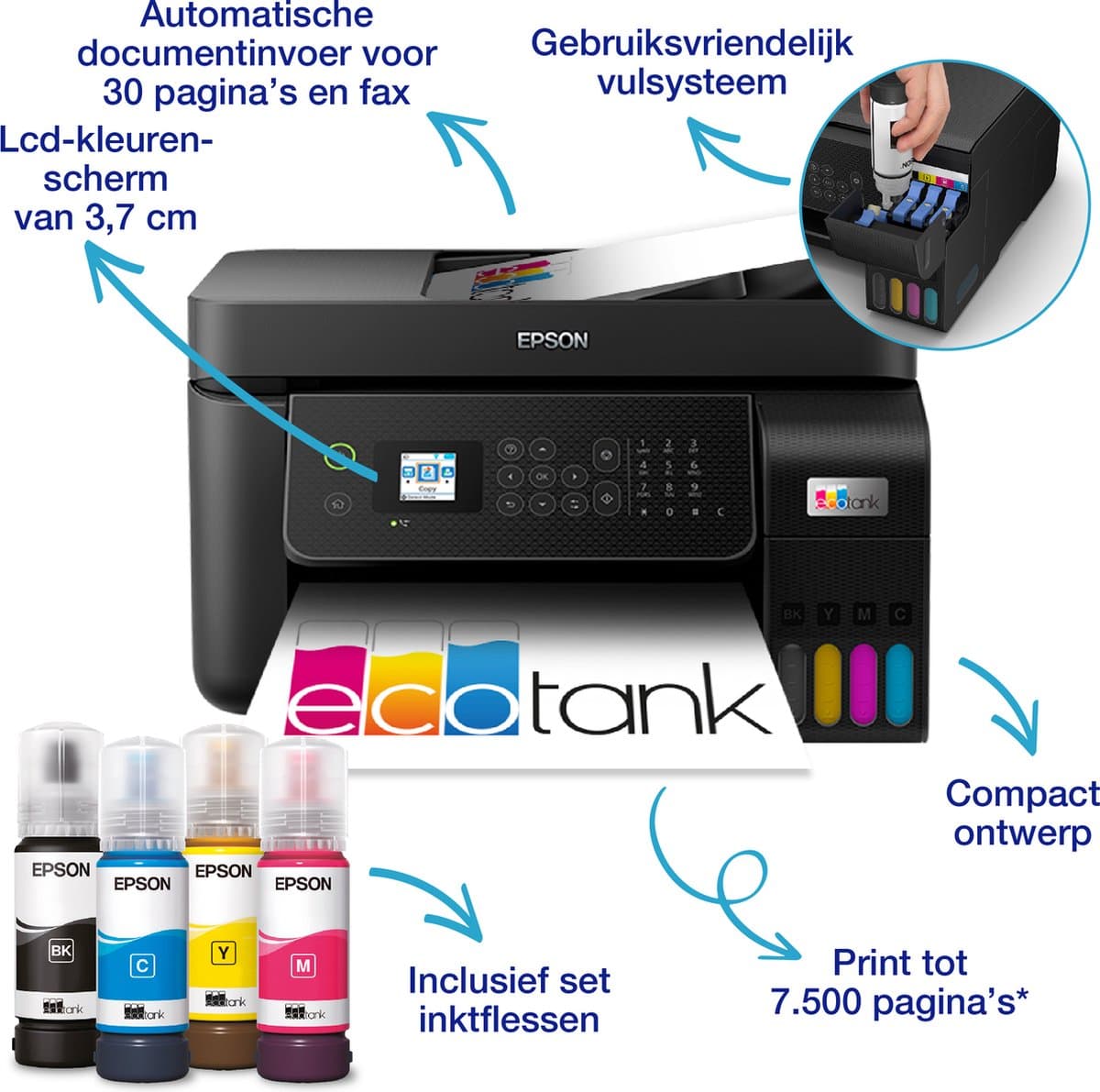 Epson EcoTank ET-4800 - All-In-One Printer - Inclusief tot 3 jaar inkt